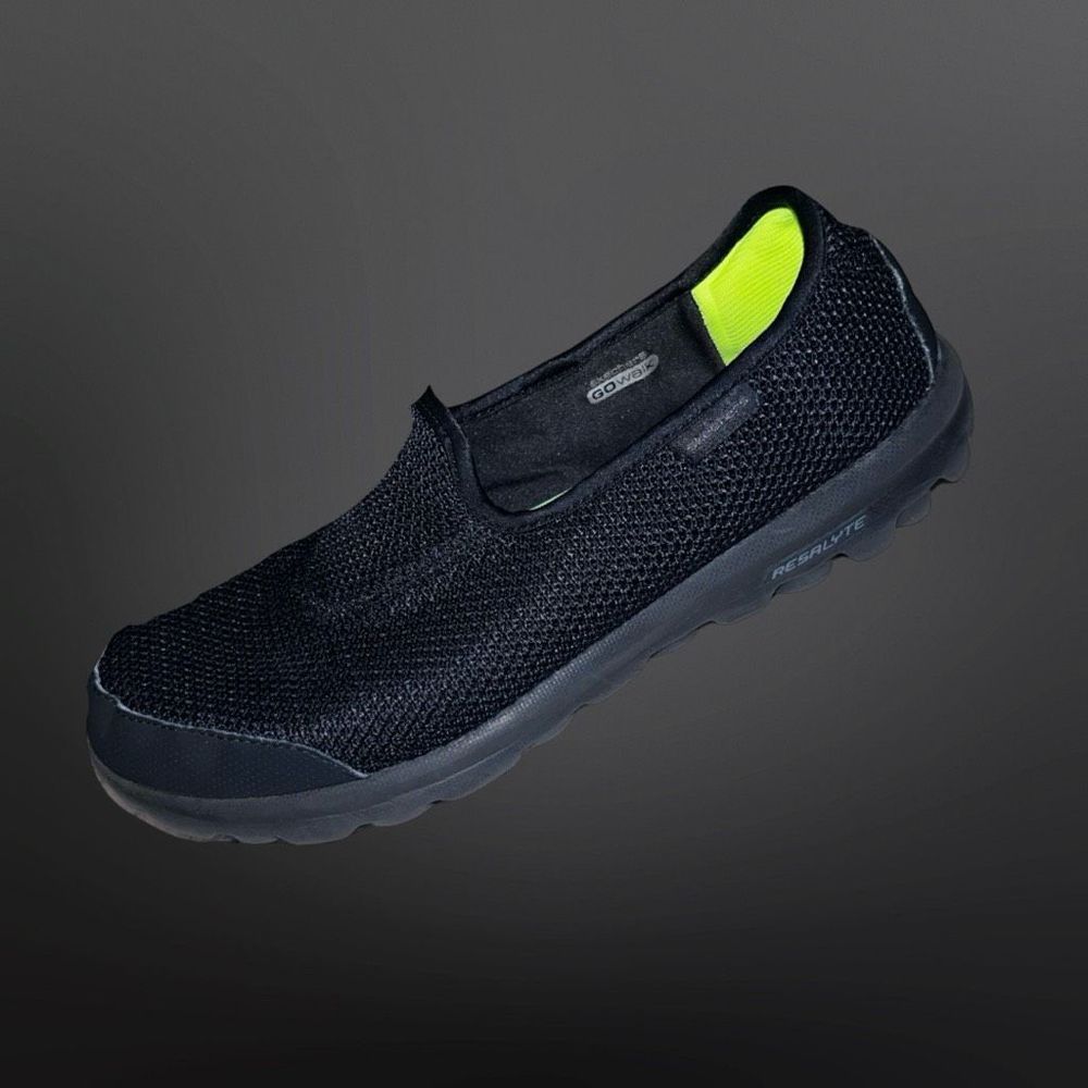 Skechers Womens Skechers GOwalk Revival Black SlipnOn Sneakers Size 10